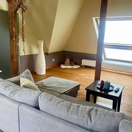 Daire Dachgeschossloft Mit Aussicht Ins Erzgebirge Gornsdorf
