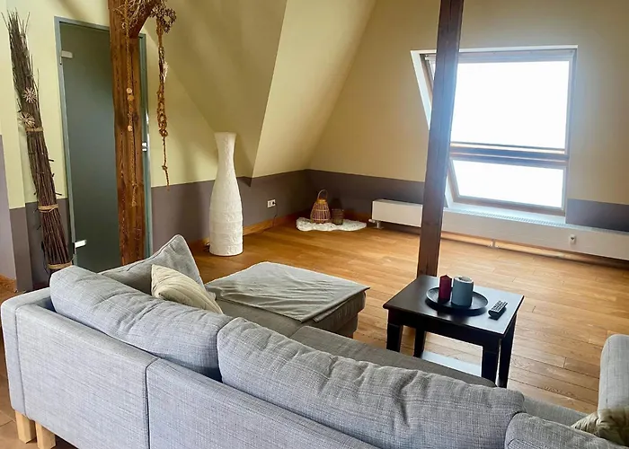 Apartmán Dachgeschossloft Mit Aussicht Ins Erzgebirge Gornsdorf